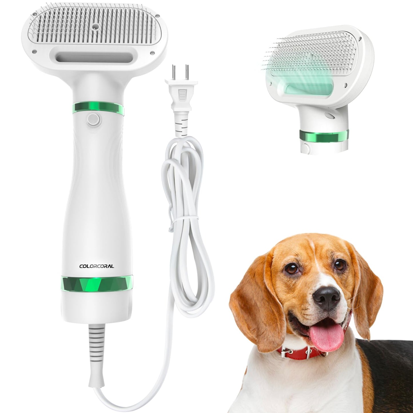 Glowy PetBrush. CEPILLO Y SECADOR DE MASCOTAS 2 EN 1